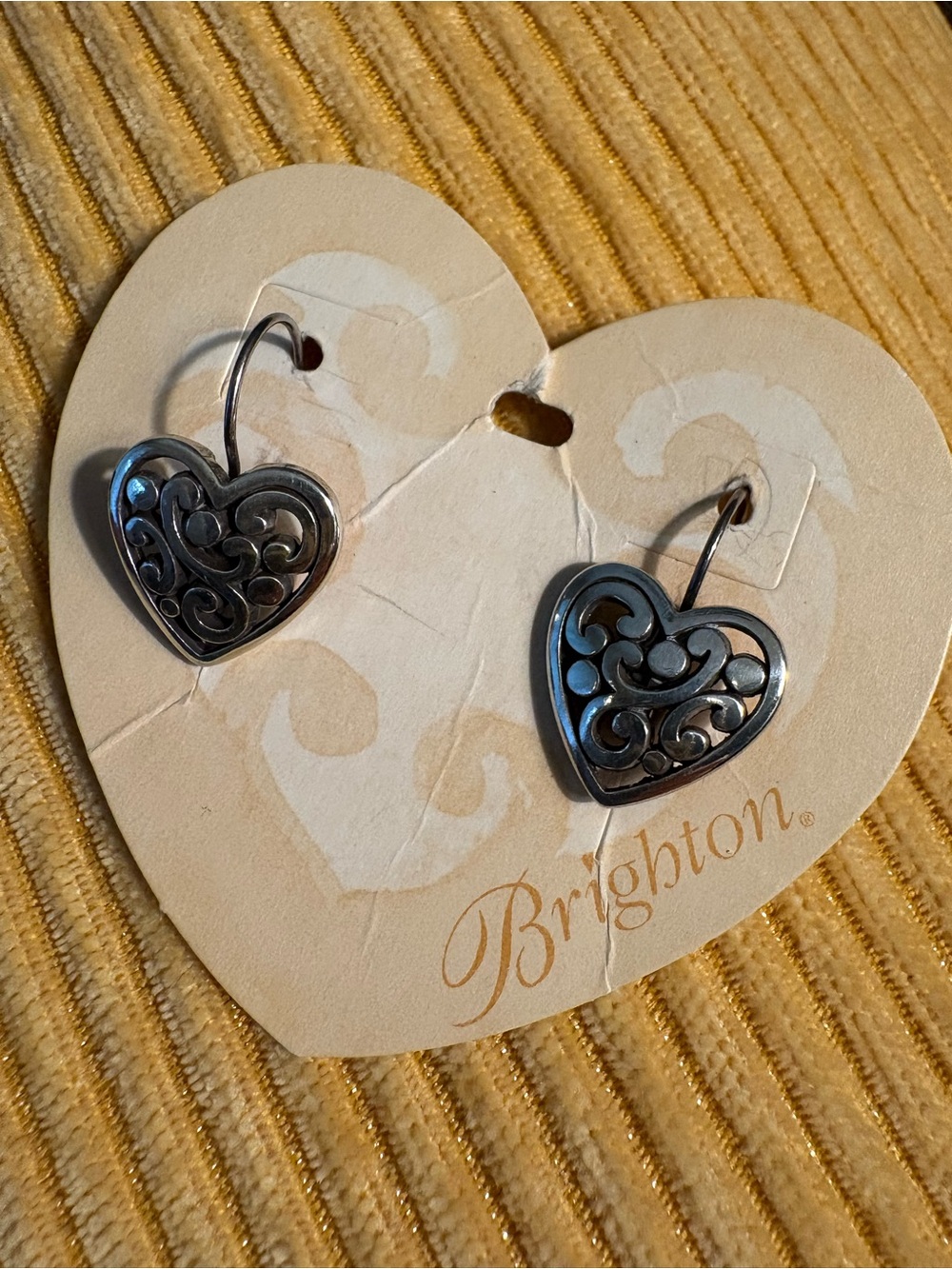 Brighton Heart Filigree Drop Earrings - Silver-Tone